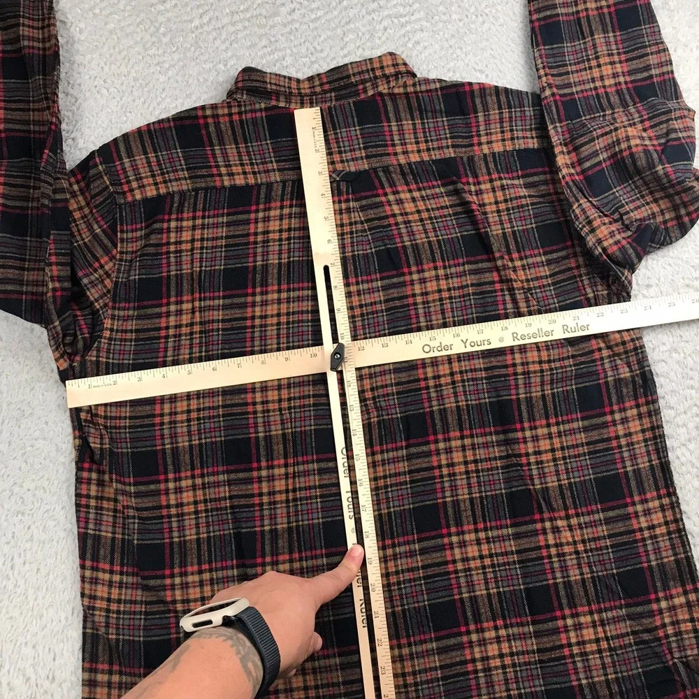 Eddie‎ Bauer Long Sleeve Flannel Shirt Mens XL Night Sky Ohio Plaid Cotton NWT